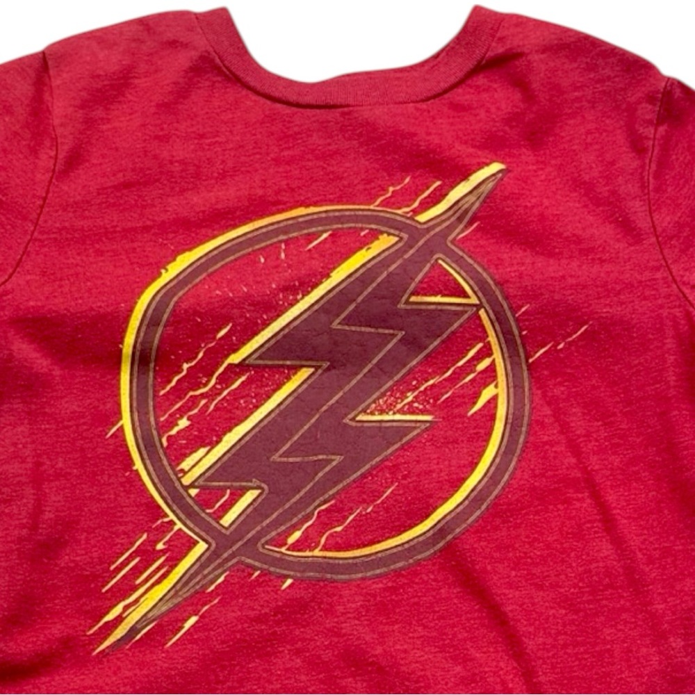 Youth The Flash DC Comics Graphic Tee 6 7 Red Lightning Logo Shirt Kids Comics